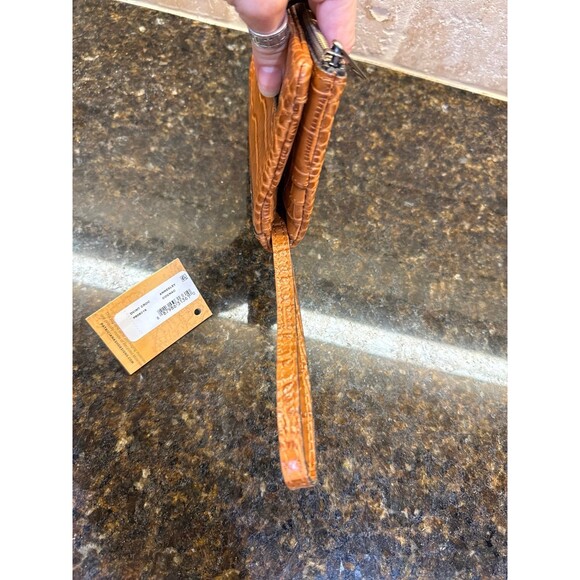 Patricia Nash Annesley Croc Embossed Leather Clutch Wristlet Wallet Cognac NWT - Picture 5 of 10